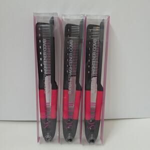 Set Of 3 Soleil Super Straightener Comb The Essential Tool For Straightening